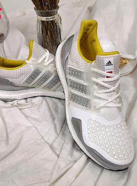Adidas/阿迪达斯正品 LEGO x adidas乐高积木金属银男跑鞋FY7690