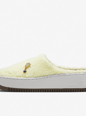 Nike/耐克正品 AF1冬季新款女子运动轻便保暖棉拖鞋FB1858-771