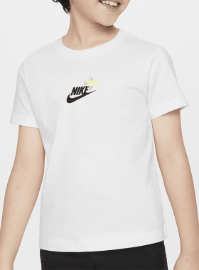 Nike/耐克正品休闲透气新款小童夏季针织印花短袖T恤HM9278-100