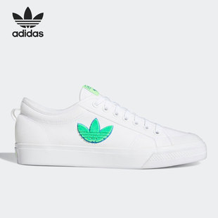 NIZZA Adidas 阿迪达斯正品 三叶草 FX8354 TREFOIL男女休闲帆布鞋