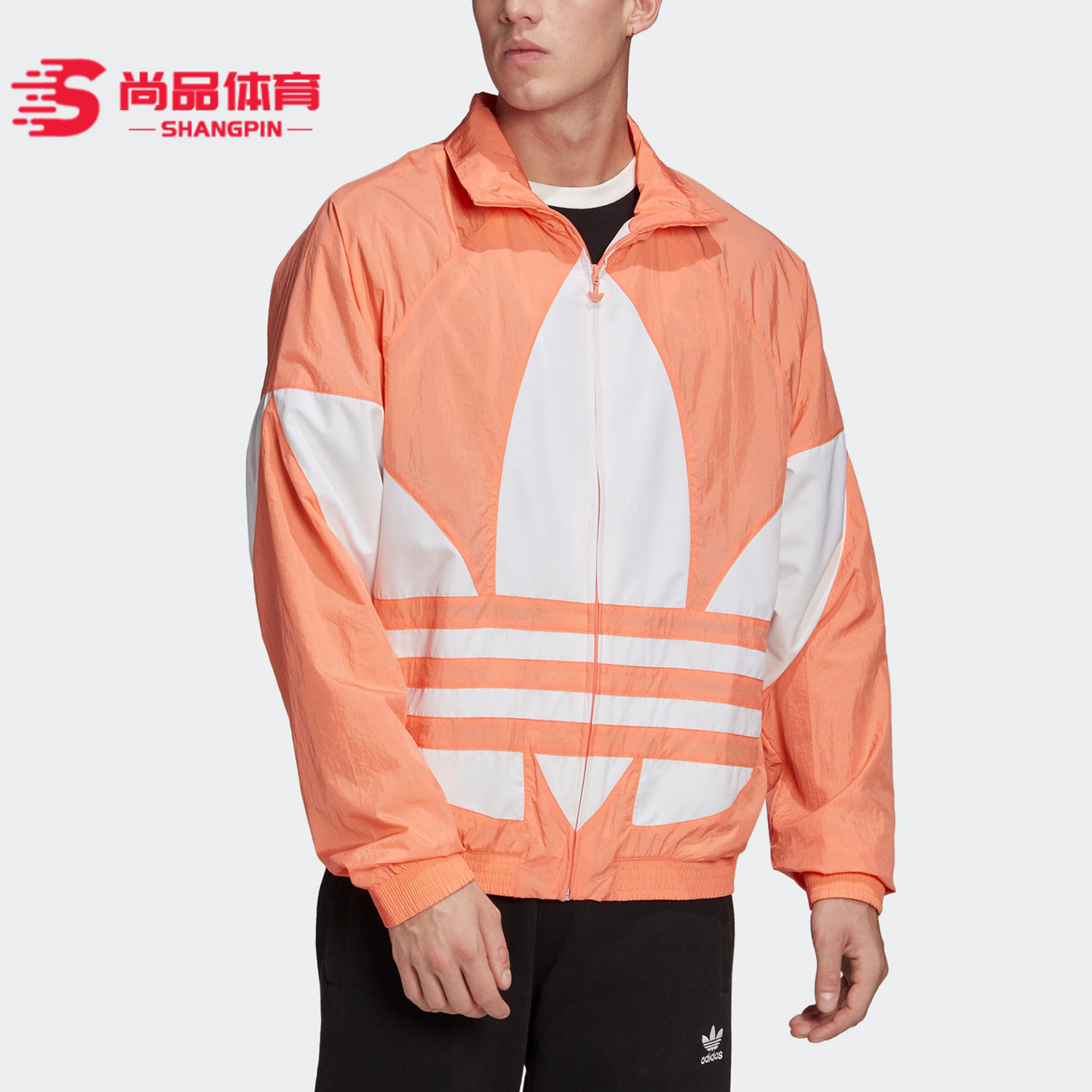 阿迪达斯三叶草大LOGO男子夹克