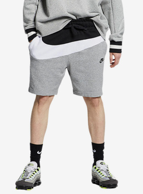 Nike/耐克正品新款男子大Logo拼接松紧腰五分短裤AR3162-091