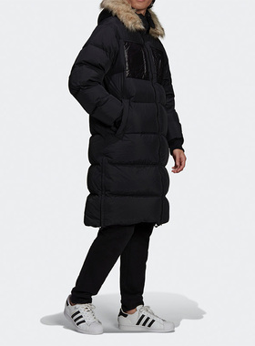 Adidas/阿迪达斯正品三叶草冬季男子中长款保暖羽绒服 H11803