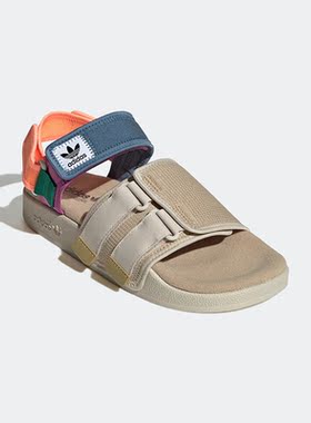 Adidas/阿迪达斯正品三叶草夏男女同款撞色运动沙滩鞋凉鞋 H03418