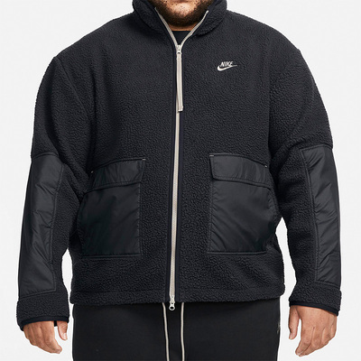 耐克正品+男子全长拉链起绒夹克