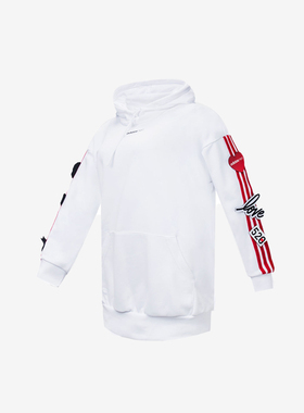 Adidas/阿迪达斯正品女子新款黑白色情侣连帽运动服EI4443