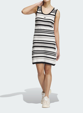Adidas/阿迪达斯正品SKFH A DRESS 女士针织运动连衣裙JI7046