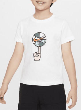Nike/耐克正品篮球系列小童针织圆领轻盈印花T恤HM9262-100