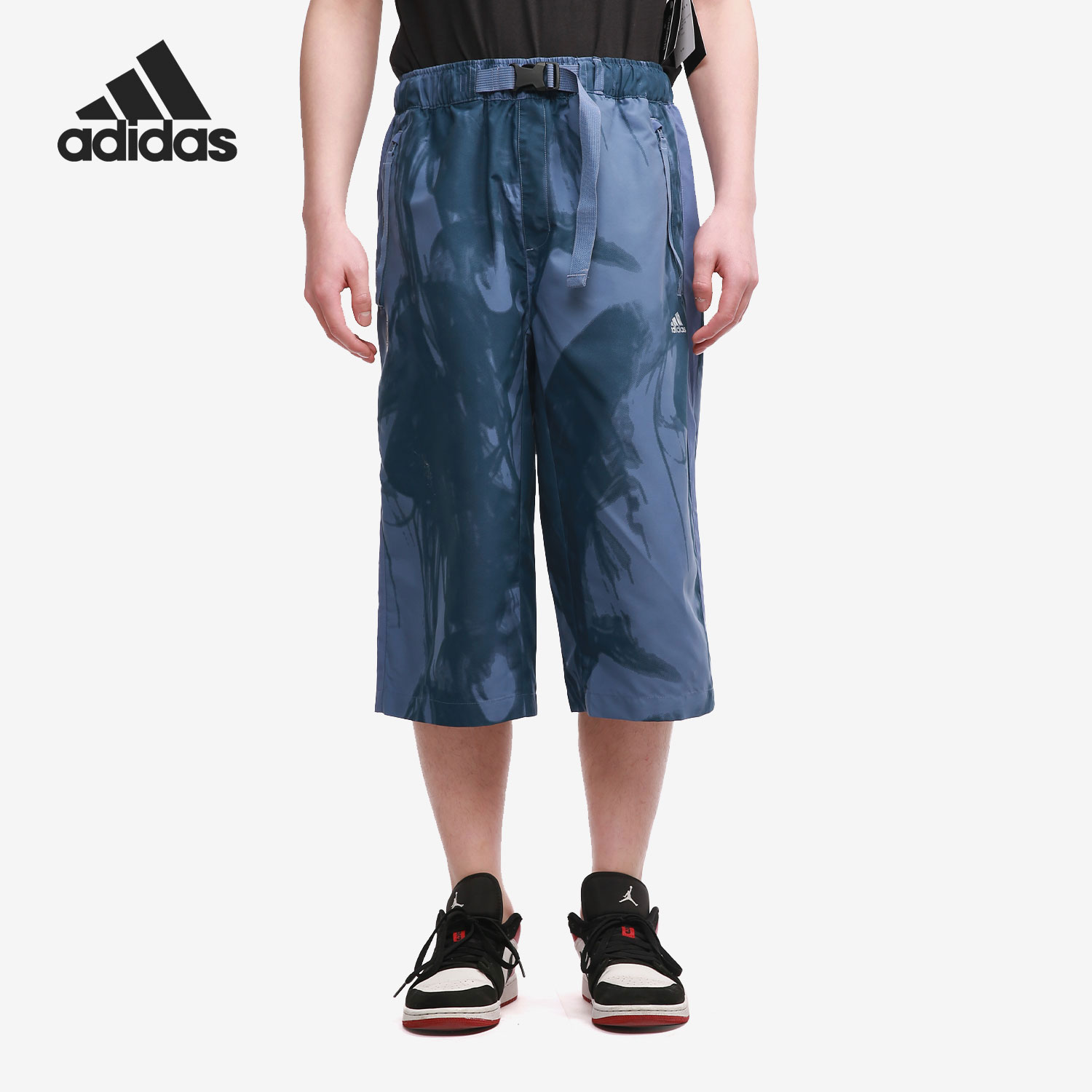 Adidas/阿迪达斯正品新款男子夏季七分裤休闲运动短裤 GU1799