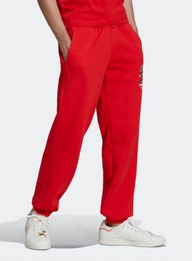 Adidas/阿迪达斯正品三叶草休闲男女时尚圣诞款束脚裤 HK7444