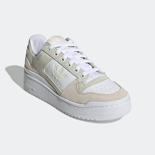 三叶草FORUM女子低帮厚底运动休闲板鞋 GY8198 阿迪达斯正品 Adidas