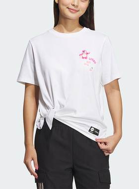 Adidas/阿迪达斯正品NEO草莓熊印花女子运动短袖T恤IP4028