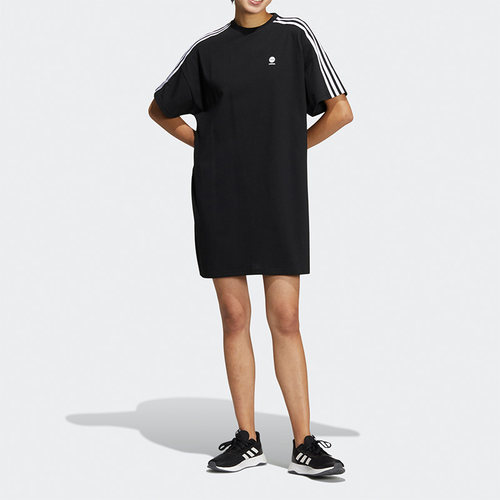 阿迪达斯女子运动短袖连衣裙