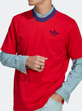 Adidas/阿迪达斯正品三叶草新款男子运动健身透气短袖T恤 IB3435