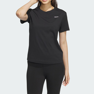 阿迪达斯女士休闲圆领T恤