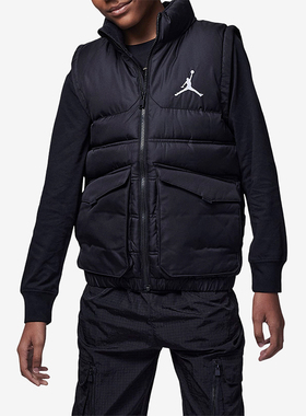 Nike/耐克正品Jordan新款大童保暖防风运动羽绒马甲FB1673