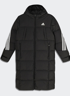 Adidas/阿迪达斯正品冬季休闲大童时尚长款运动保暖羽绒服 H45042