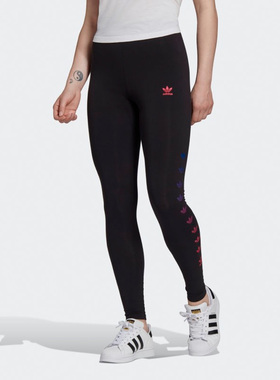 Adidas/阿迪达斯正品三叶草女子春运动休闲针织紧身型长裤 GL4293