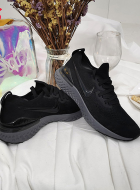 Nike/耐克正品REACT FLYKNIT 2男女低帮轻便减震跑步鞋BQ8928-001