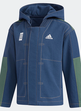 Adidas/阿迪达斯正品春季小童装春季训练运动梭织夹克 GP0488