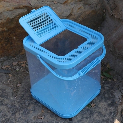 加厚透明防摔折叠钓鱼桶打水桶鱼护桶装鱼桶方型便携式钓鱼打水桶