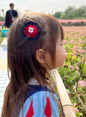 AngelRena韩国进口发饰发夹 圣诞小鹿圣诞树毛球鸭嘴夹边夹刘海夹