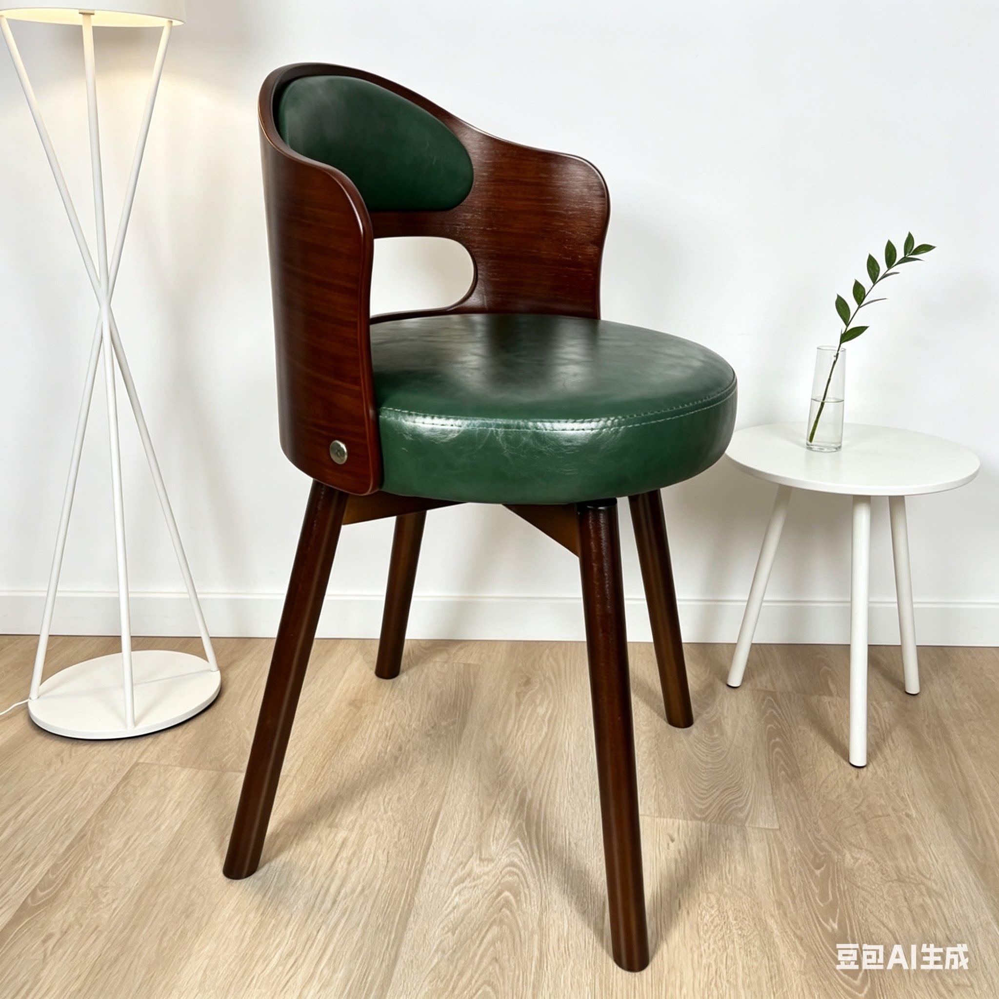 可旋转欧美实木休闲椅书桌椅梳妆凳子化妆椅学习椅子书房餐桌椅