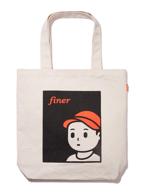FINER 帆布单肩包女 日系大容量手提包 文艺复古托特包 学生布包