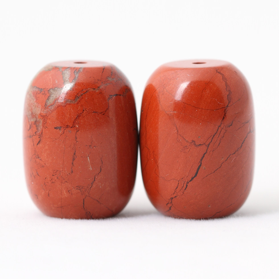 原矿天然鸡肝玛瑙桶珠散珠 南非战国红石顶珠腰珠diy文玩菩提配饰