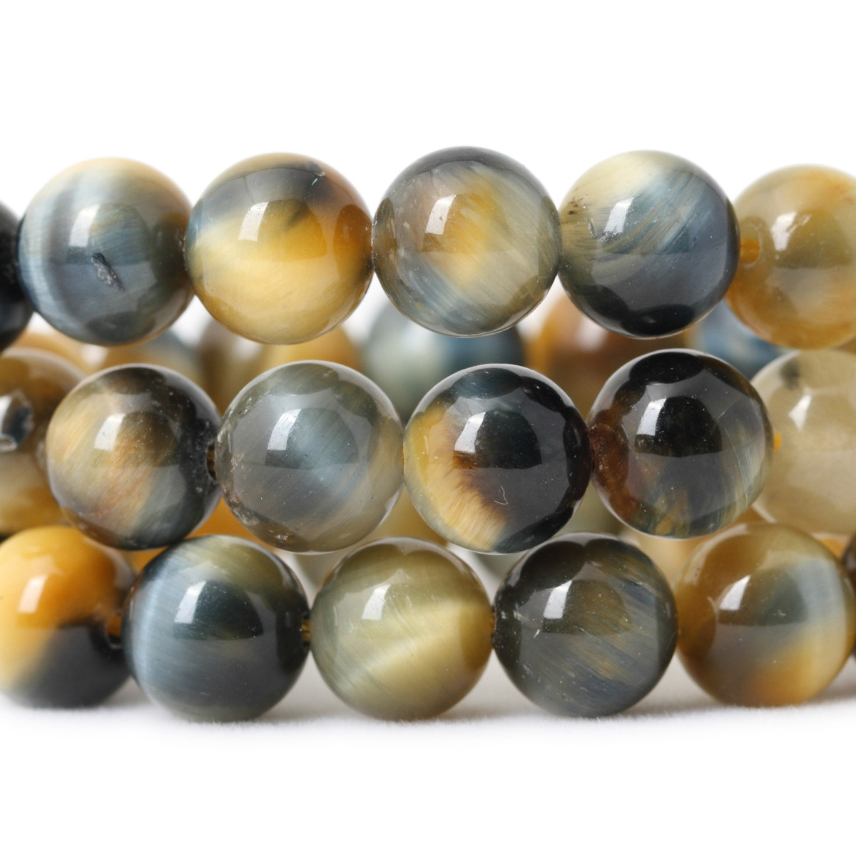 6-10mm天然梦幻虎眼石虎睛石半宝石散珠 diy串珠佛珠手串手链材料