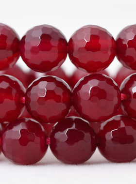 128切面 4-10mm酒红色玛瑙散珠子半成品 diy手工串珠手链手串材料