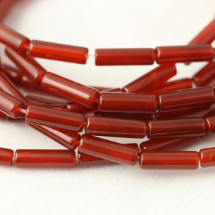 天然红玛瑙珠子散珠隔珠管珠 首饰品配件diy手工串珠项链手链材料