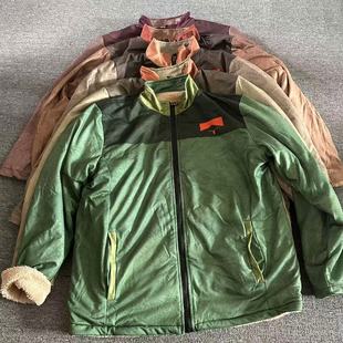 外贸孤品，男士球服加绒保暖立领毛绒棉衣棉服卫衣软糯夹克衫外套