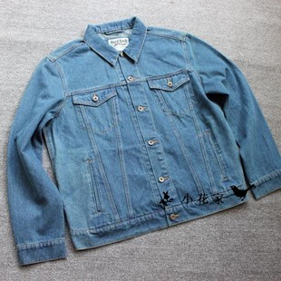 小花家~出口外贸男士牛仔外套 复古水洗机车服文艺夹克衫外套