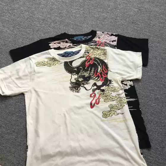 Men's Summer Printed Gold Foil Trendy Short-Sleeve Round Neck T-Shirt Top for Export