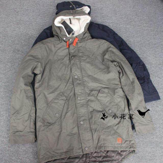 欧美单男士大码秋冬加绒连帽中长款风衣牛仔帆布棉衣棉服工装外套,男装,棉衣,淘宝优惠券,粉丝福利购,淘宝优惠卷