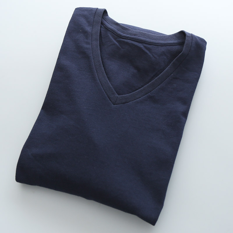 可可外贸领纯色体桖青年长袖t恤