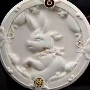 十二生肖吊坠文玩饰品果冻料猛犸象牙雕刻吊坠圆牌
