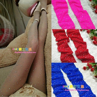 夜店酒吧dj女歌手gogo舞台性感美腿裤袜亮钻打底网烫钻ds演出服装