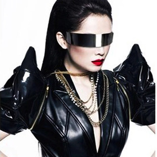 摇滚欧美范夜店男女歌手墨镜太空弯月造型舞台ds演出服饰明星款