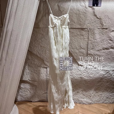 ASSIGNMENTS 24AW 设计师品牌 TURIGHT买手店 褶饰拼接松紧吊带裙
