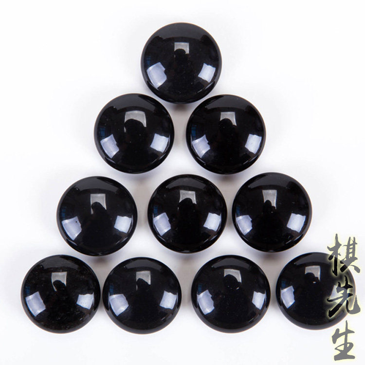 双面凸36号天然黑曜石特色围棋围棋