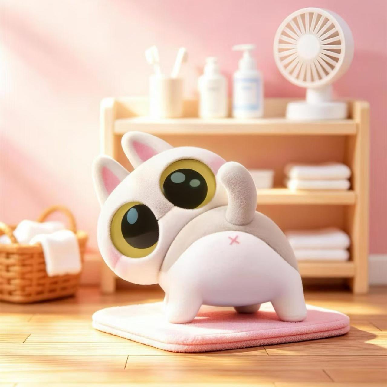 正版呆猫八条植绒表情包盲盒
