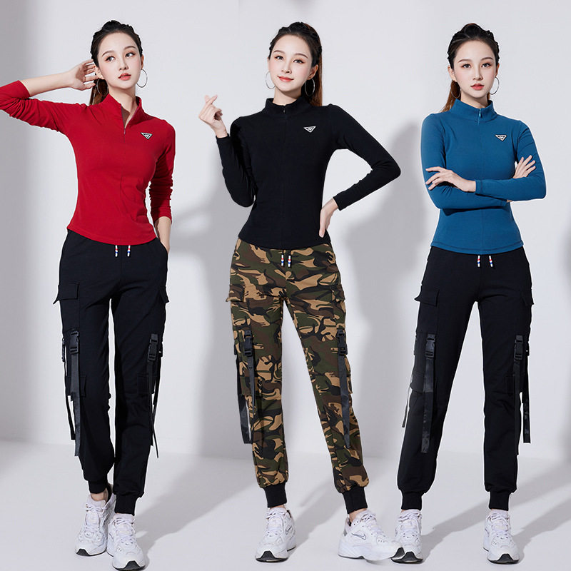 婷姿美广场舞服装秋冬新款套装舞蹈服水兵团体演出服健身跳舞衣服