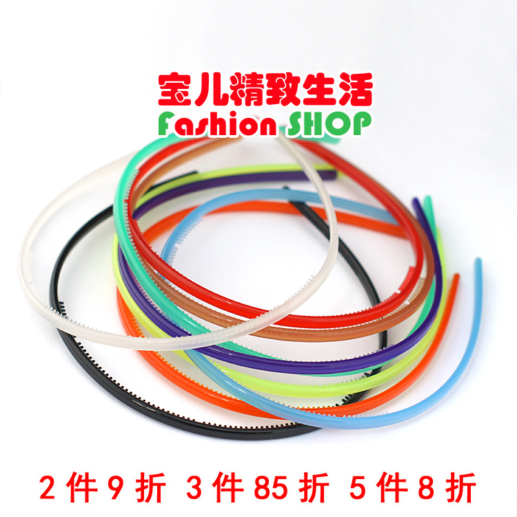 韩国进口糖果色细发箍