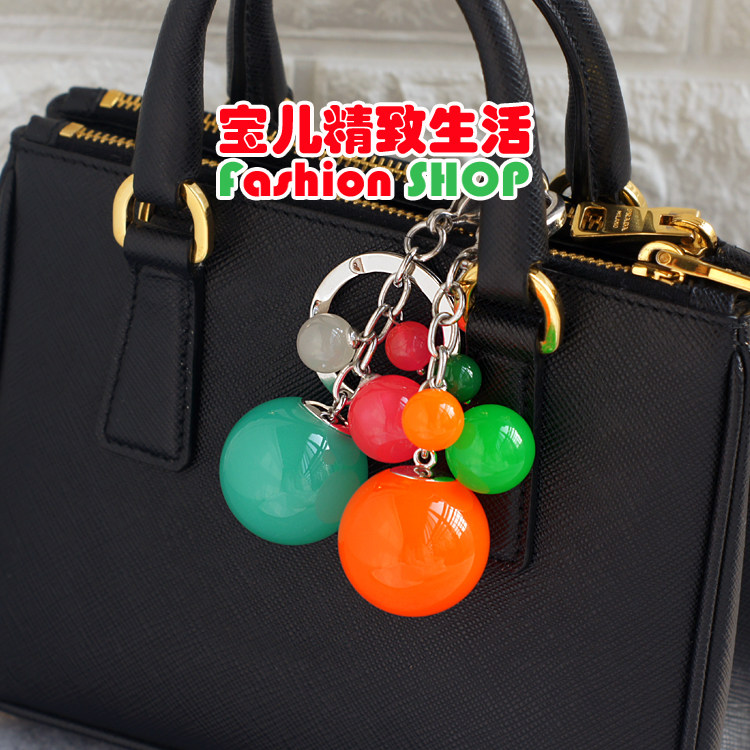 韩国饰品 GRAIN de BEAUTE AZNAVOUR 糖果色气泡球球包挂钥匙扣
