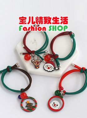 韩国发饰圣诞老人发圈