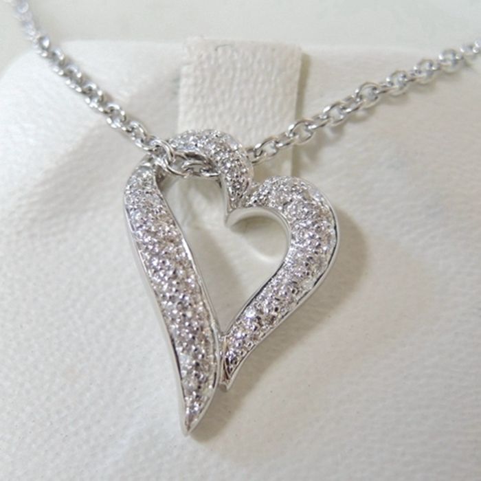 ¶þÊÖÕæÆ·BOUCHERON±¦Ê«Áú18K°×½ðÐÄÐÎÏâ×êÏîÁ´