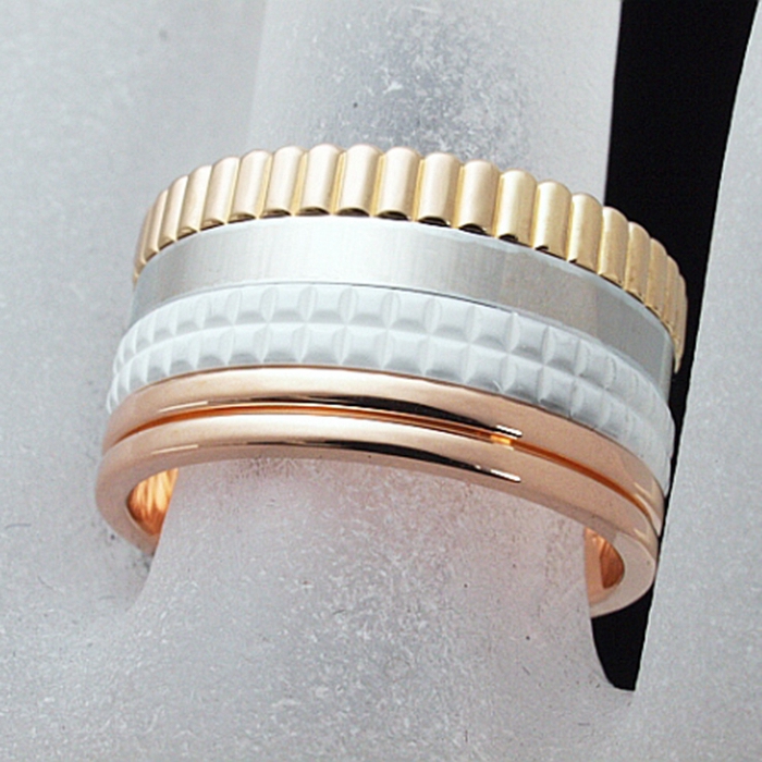 ¶þÊÖÕæÆ·BOUCHERON±¦Ê«Áú18KÈýÉ«½ð°×ÌÕ´É¿í°æ½äÖ¸55ºÅ