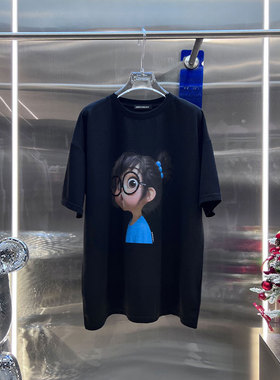 NKC.欧洲站小众BābyChìlling伦风宽松圆领休闲上衣洋气中长T恤